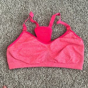 Hot pink sports bra